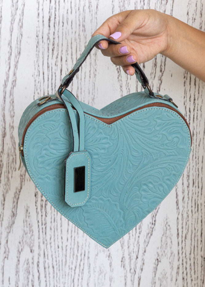 Bolsa Corazón Celeste