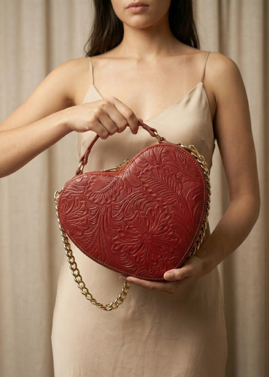Bolsa Corazón Rojo Cadena