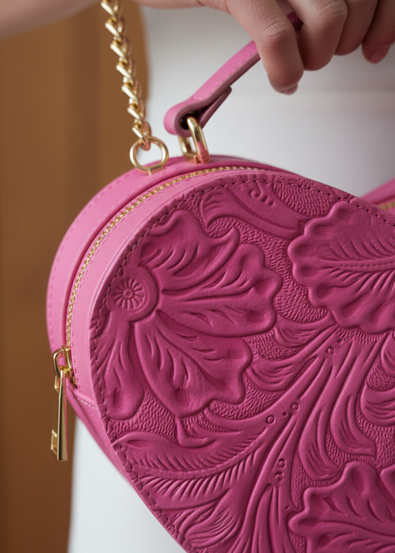 Bolsa Corazón Rosa Cadena