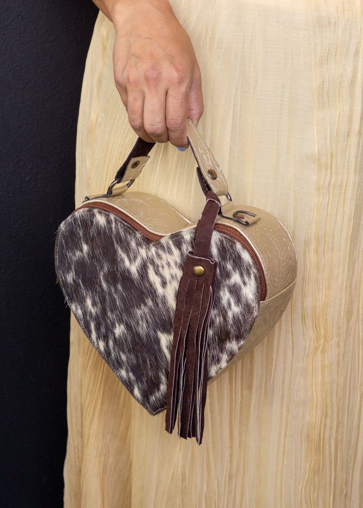 Bolsa Corazón Oro Pelo