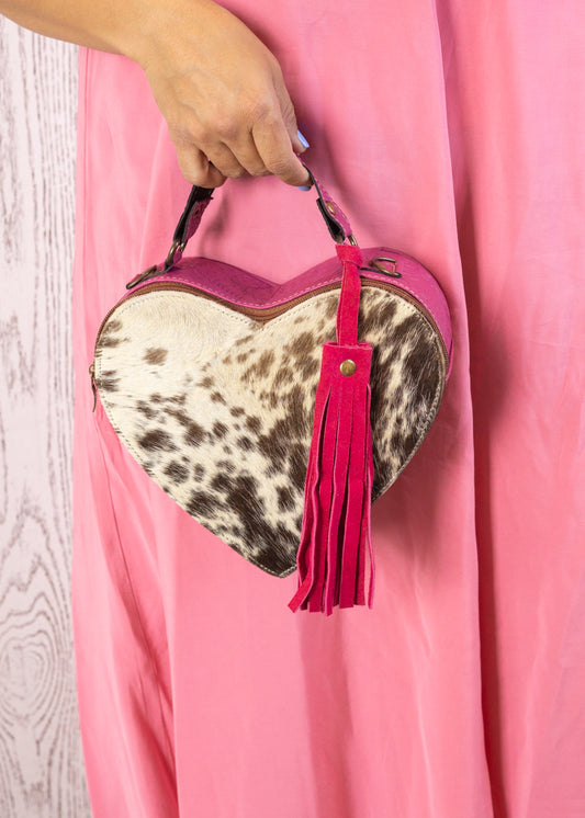 Bolsa Corazón Fiusha Pelo