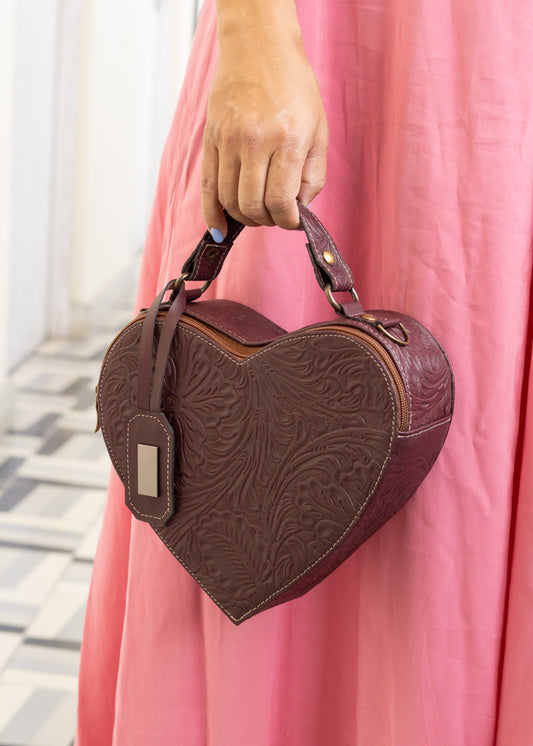 Bolsa Corazón Tinto