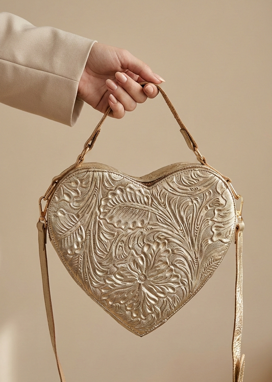 Bolsa Corazón Oro