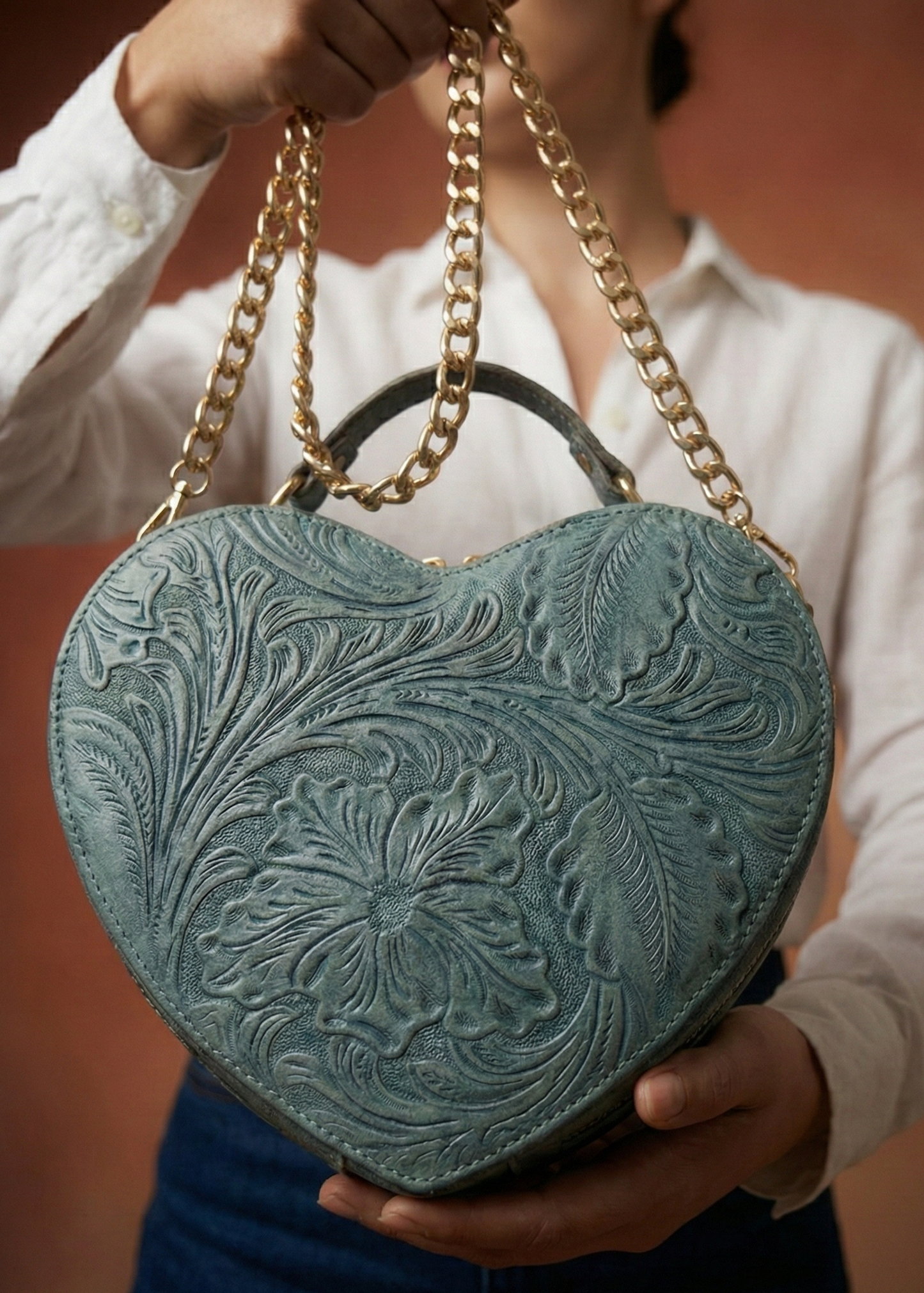 Bolsa Corazón Azul Cadena