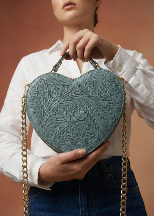 Bolsa Corazón Azul Cadena