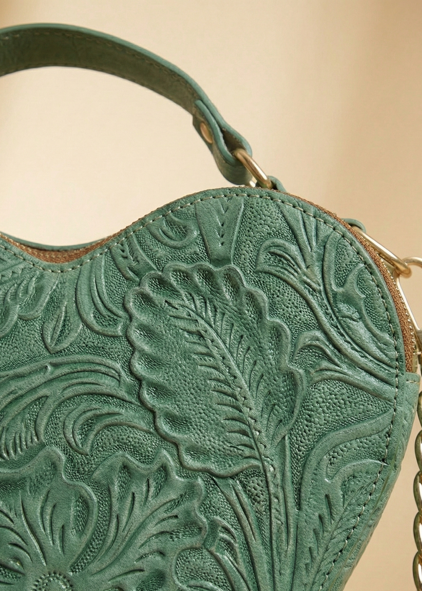 Bolsa Corazón Verde Cadena