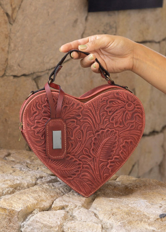 Bolsa Corazón Rojo Cenizo