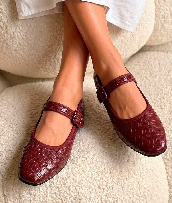 00958 BALERINA ESTILO MARYJANE CON GRABADO ESTILO PETATILLO