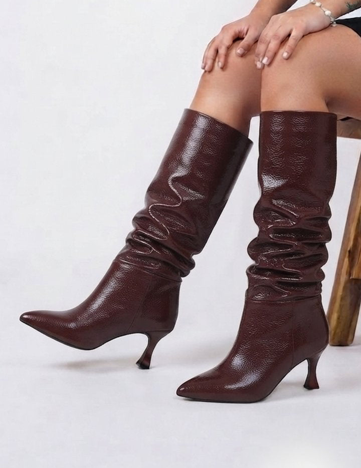 18087 BOTA LARGA CORRUGADA DE TACÓN