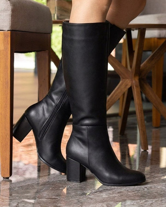 00600 BOTA DE CAÑA ALTA CASUAL CON TACON